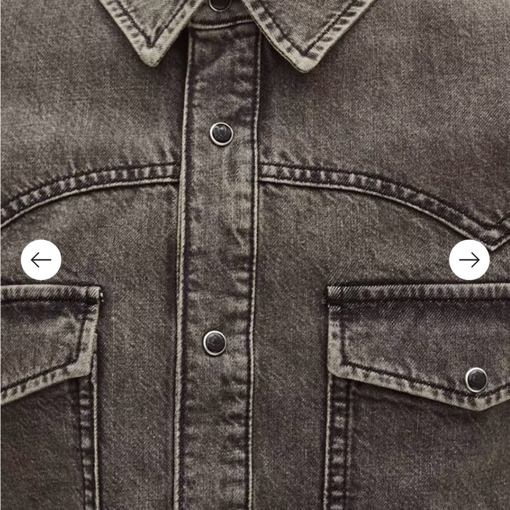 $310 Men’s Washed Black Denim over Shirt size small unisex nwt - Picture 2 of 6